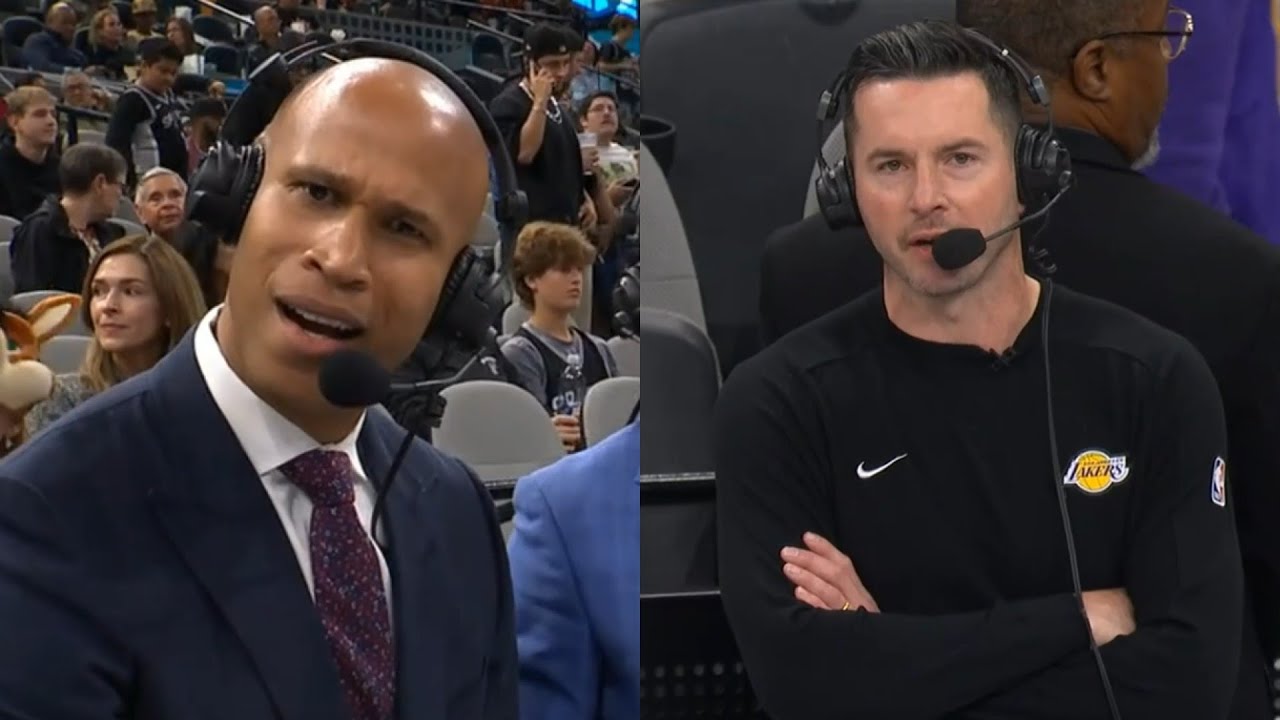 JJ Redick did NOT want to do this ESPN halftime interview with Richard Jefferson 😂