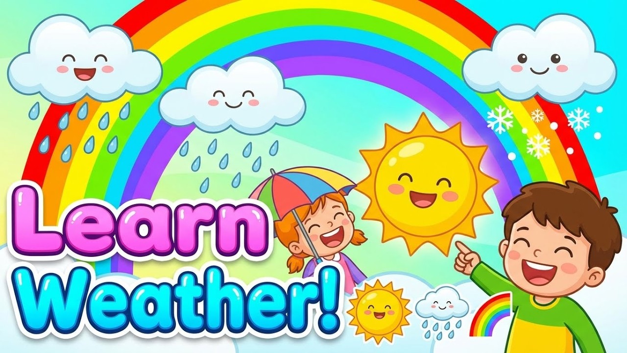 Learn About Weather for Kids 🌞🌧❄️ Fun Cartoon Video!