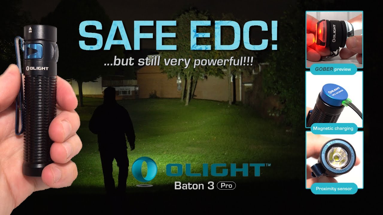 OLIGHT Baton 3 Pro - 1500 lumens EDC flashlight with Proximity sensor & Magnetic charging
