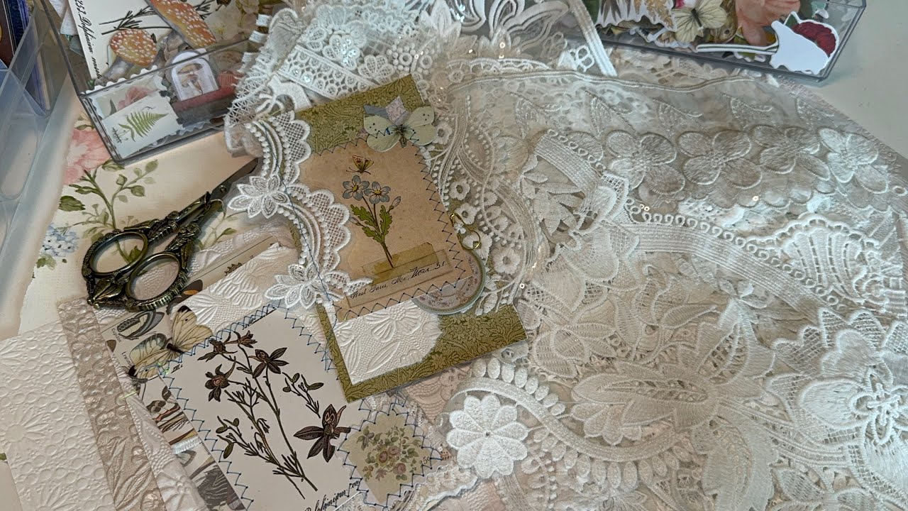 Let’s make easy journal toppers using Stunning lace trim packs  // boho needs