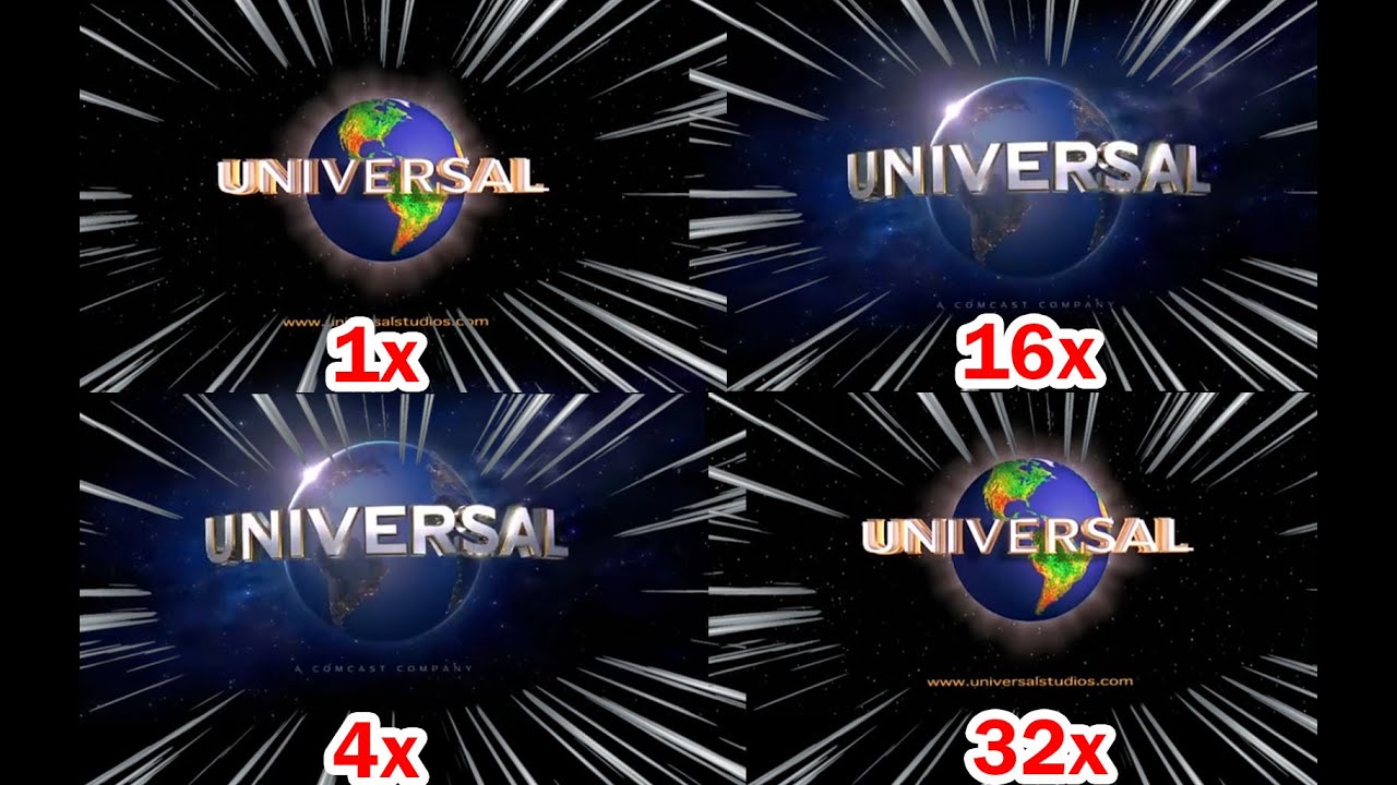 Universal old and new logo intro Getting 999999X Speed