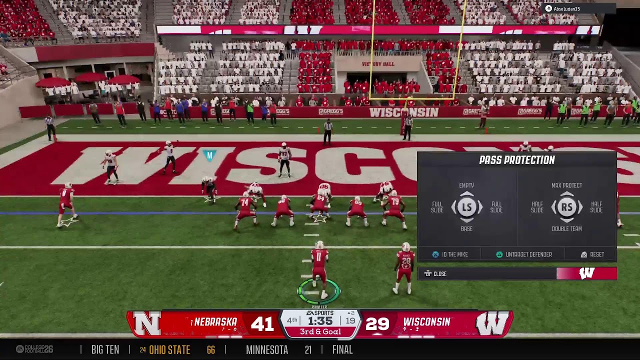NNCFL Week 8 Wisconsin vs Nebraska