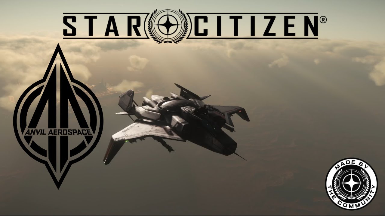 Star Citizen Cinematic | Anvil Gladiator Flight and Walk Through | 4K | Lorville.