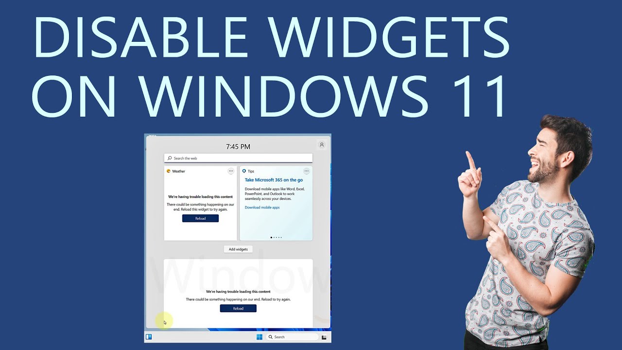 Как отключить виджеты в Windows 11?