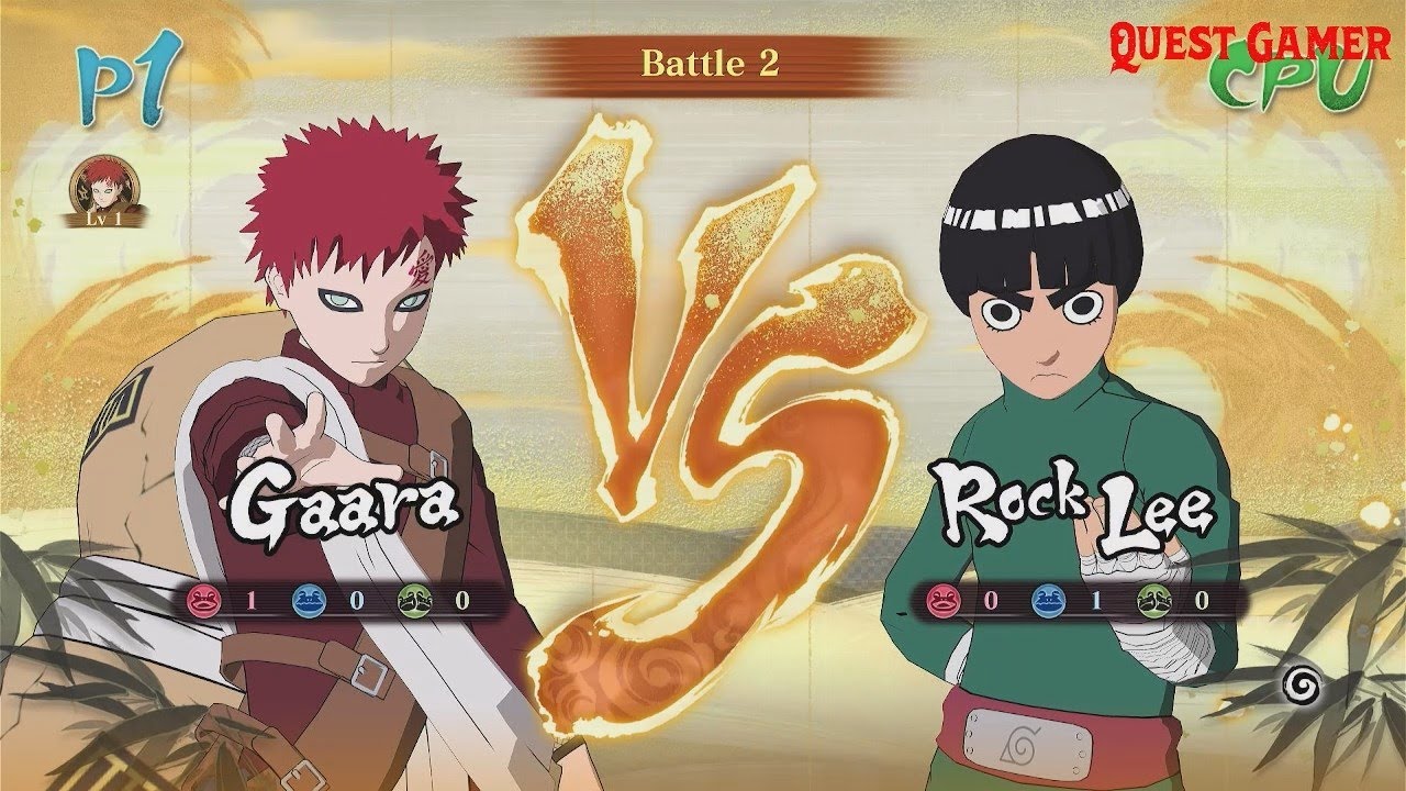 Gaara Vs Rock Lee