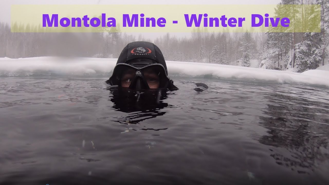 Montola Mine Diving - Winter dive to pillar hall 70 m
