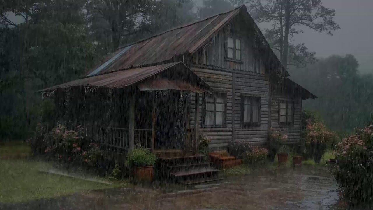 Rain noise helping deep sleep begin quickly as your body relaxes and thoughts settle