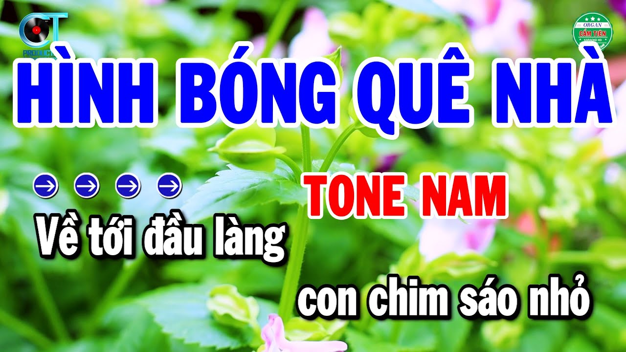 Karaoke Hình Bóng Quê Nhà Tone Nam Nhạc Cha Cha Chuẩn 2026 | Cẩm Tiên Organ