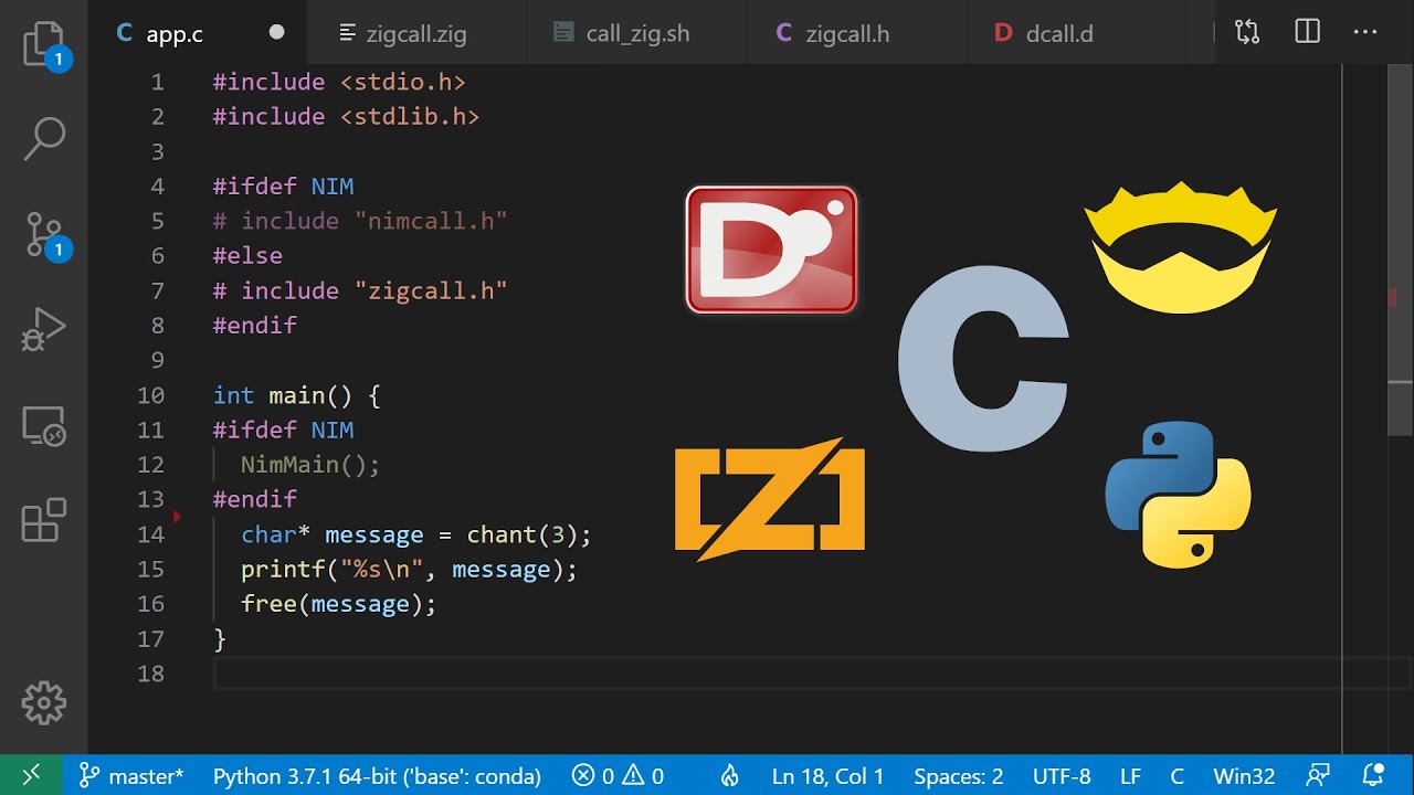 Экспорт C API из Zig, D и Nim