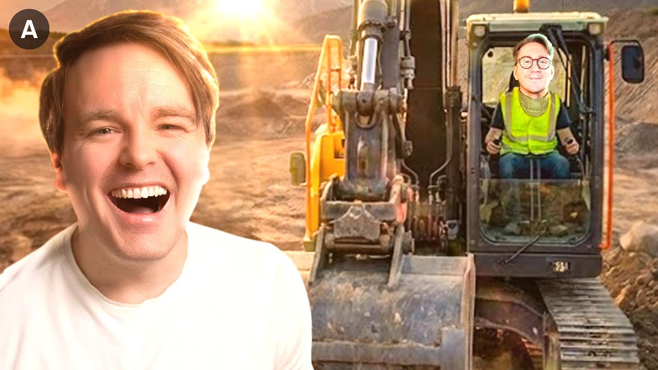 Rob og Broon kjører Gravemaskin igjen! - Construction Simulator i 2025