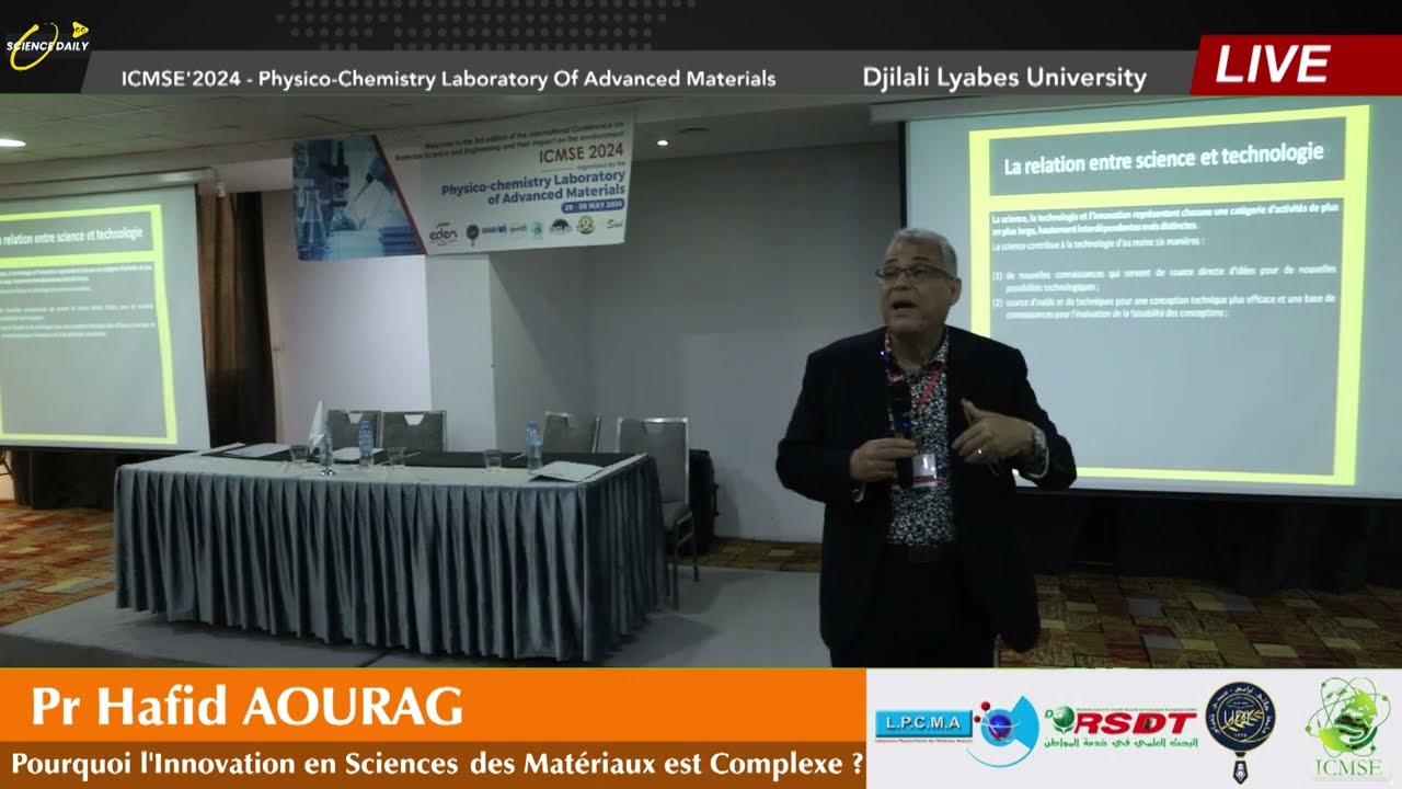Pr Hafid AOURAG Pourquoi l'Innovation en Sciences des Matériaux est Complexe ? ICMSE'2024