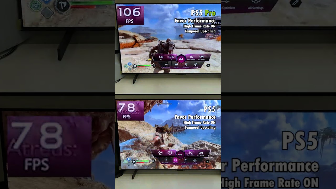 100 FPS God of War Ragnarok на PS5 Pro