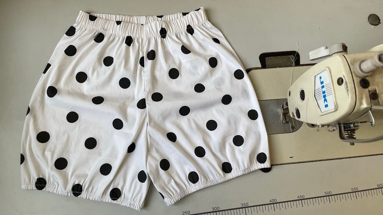 طريقة تفصيل وخياطة شورط (سروال قصير) للأطفال من سن (5-6-7) سهل وسريع Sewing shorts for children