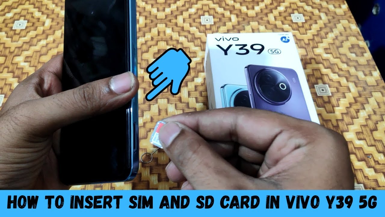 Как вставить SIM-карту и SD-карту в VIVO Y39 5G | Как установить SD-карту в VIVO Y39 5G
