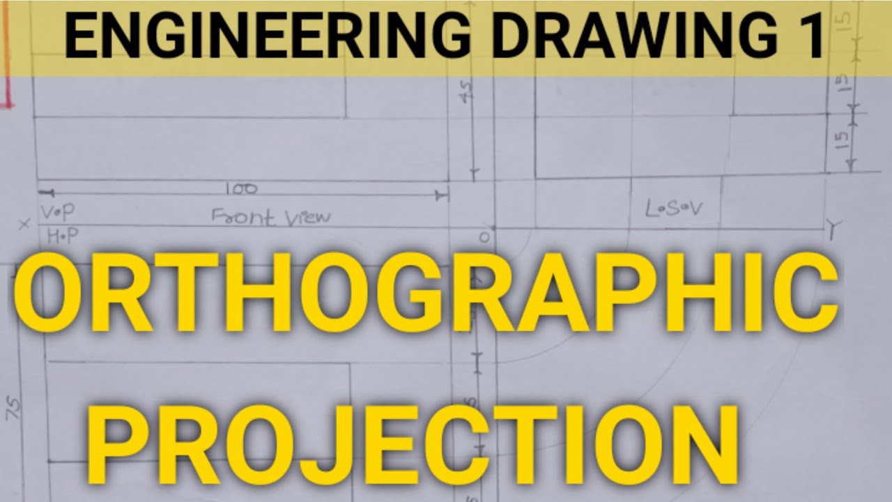 Orthographic Projection | First Angle Projection | Problem 1