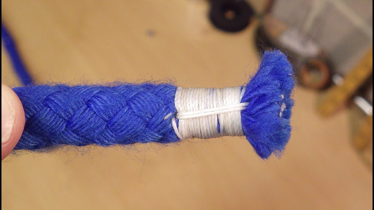 palm &needle whipping on a braided rope