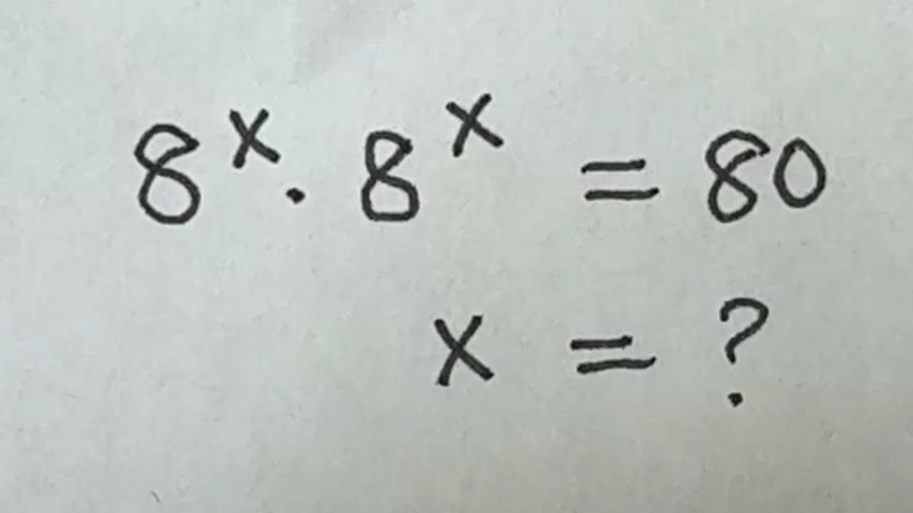 Solve for x in this nice exponential equation | Math Olympiad Mathematics