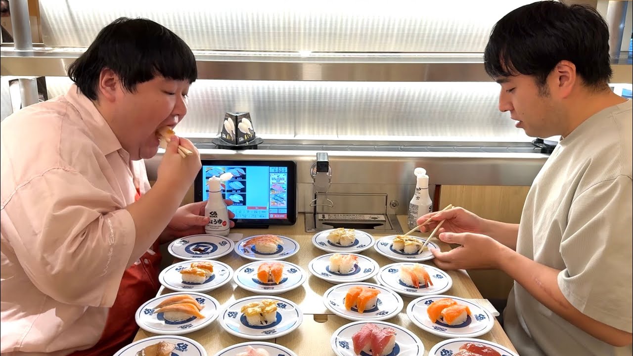 高井VS雨！寿司大食い対決！！