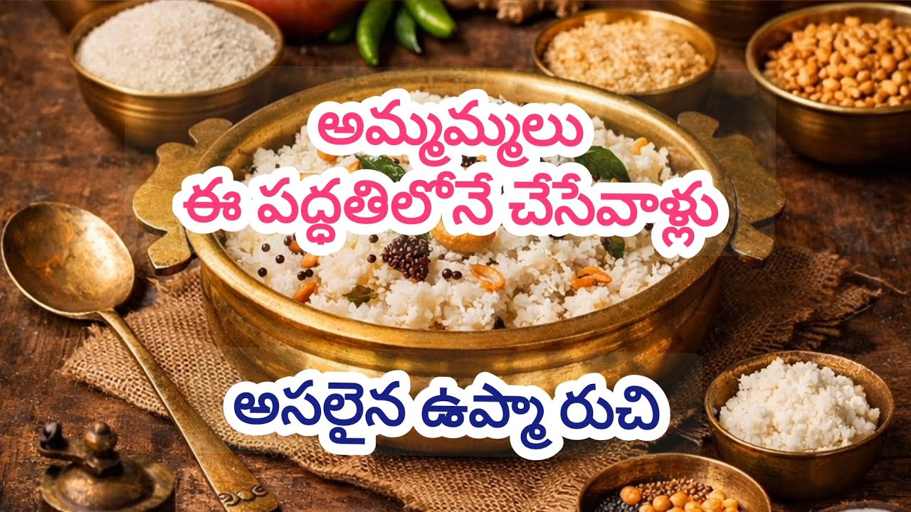 అమ్మమ్మలు ఈ పద్ధతిలోనే చేసేవాళ్లు | అసలైన ఉప్మా రుచి #vennelakantikitchen  #traditionalfood