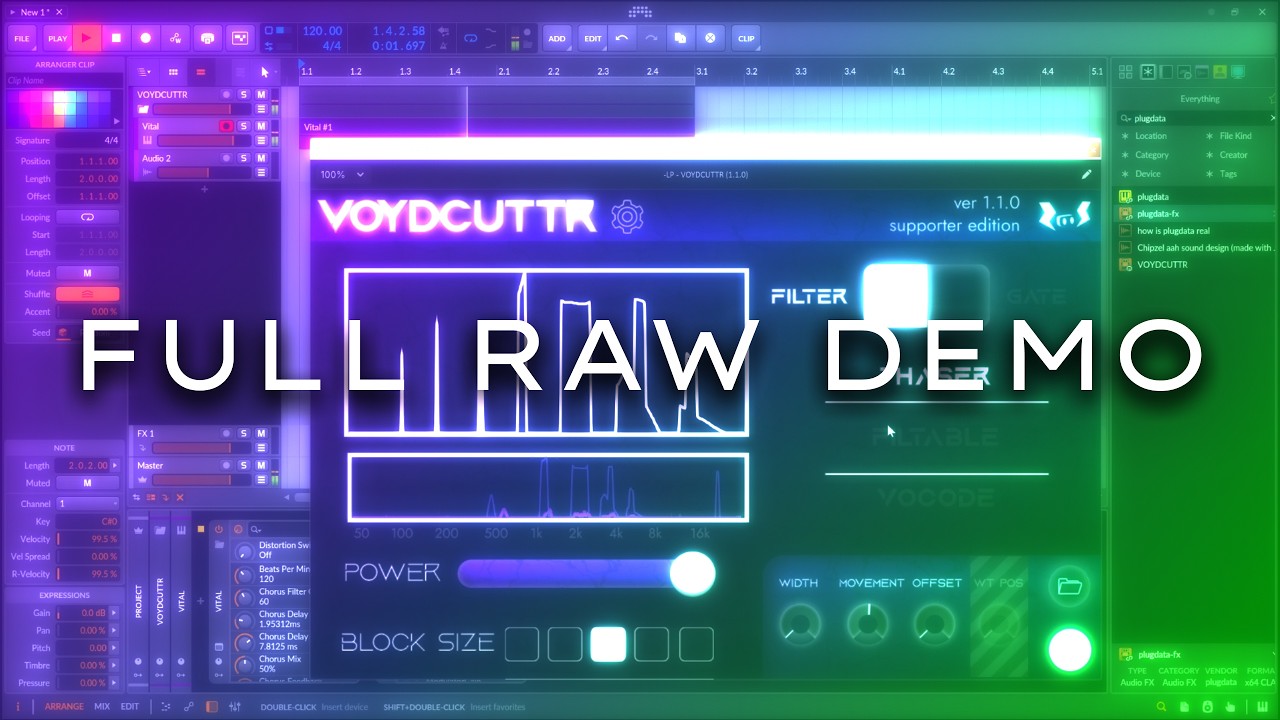 VOYDCUTTR v1.1.0 Raw(ish) Demo | All features and settings