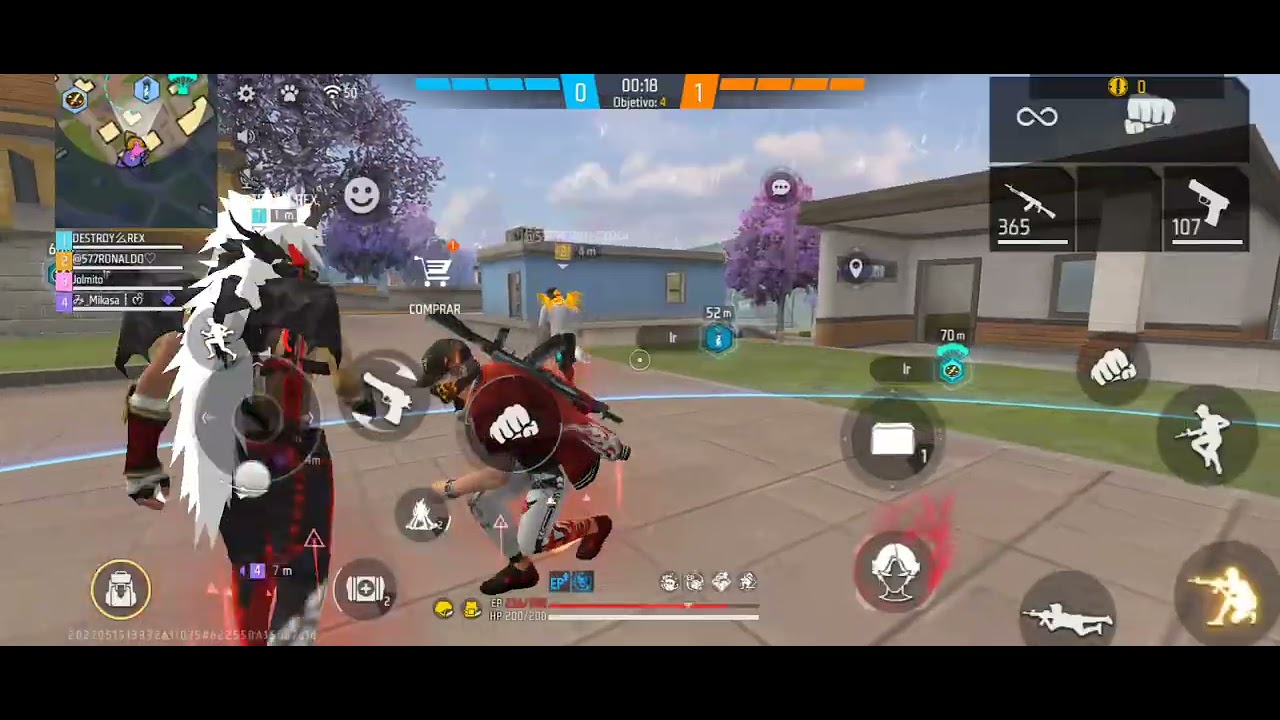 Jugando free fire con controles para surdos