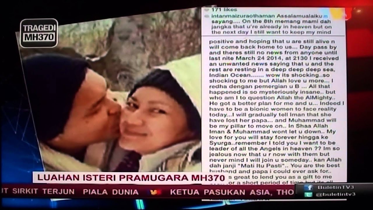 Pembaca berita TV3 sedih #MH370