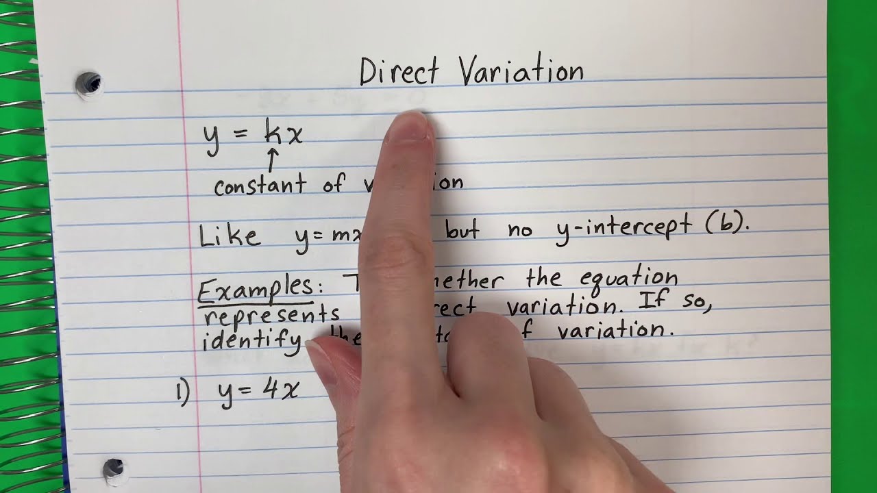 Direct Variation