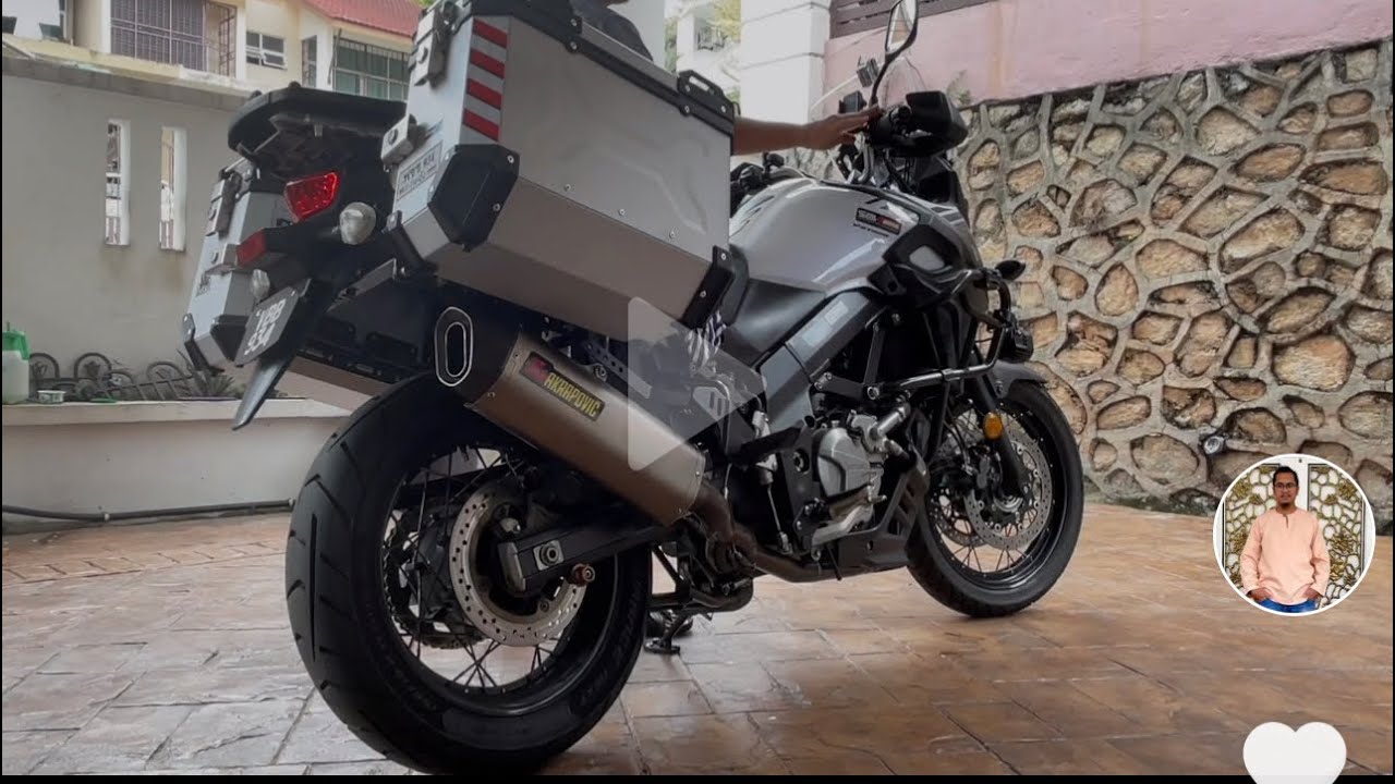 Akrapovic Exhaust for Suzuki V-Strom 650xt installation. #akrapovic #vstrom #exhaust