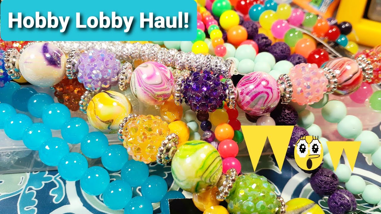 HOBBY LOBBY BEAD HAUL😁50% OFF❤🧡💛💚💙💜
