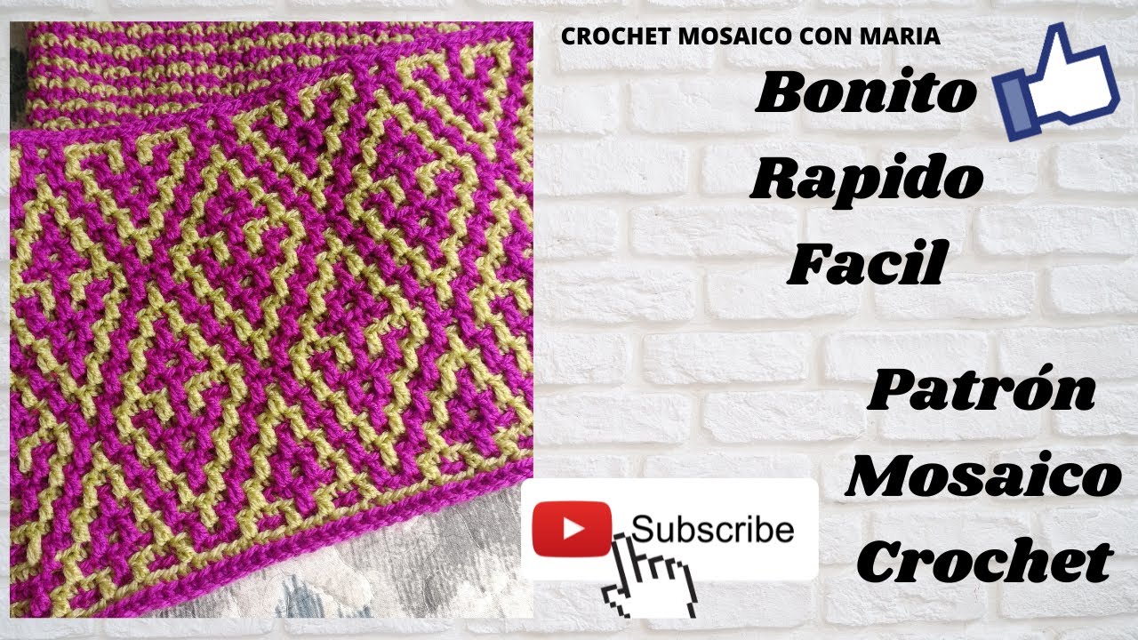 Patron Mosaico Crochet Fácil y Rápido