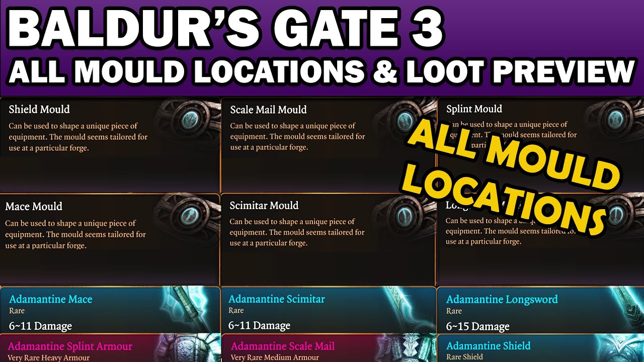 Baldur's Gate 3: All mould locations and What Gear You Get - Adamantine Forge