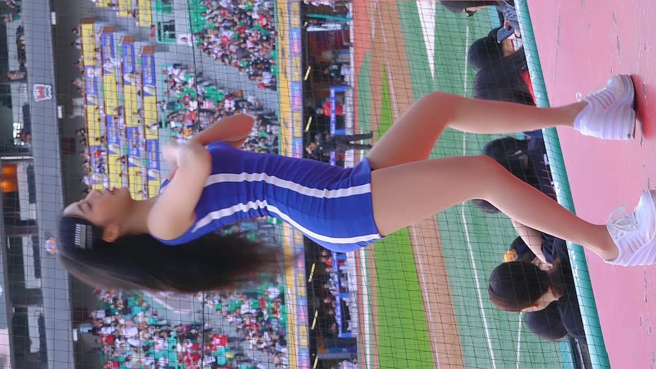 [4K] 원피스 같은 응원복이 잘 어울리는 유세빈 치어리더 티아리 넘버나인 댄스 공연 Cheerleader Fancam
