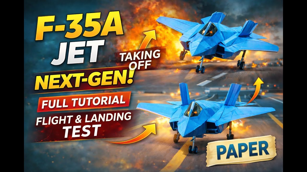Can This Paper F-35A Jet Really Fly & Land? | Full Build & Flight Test