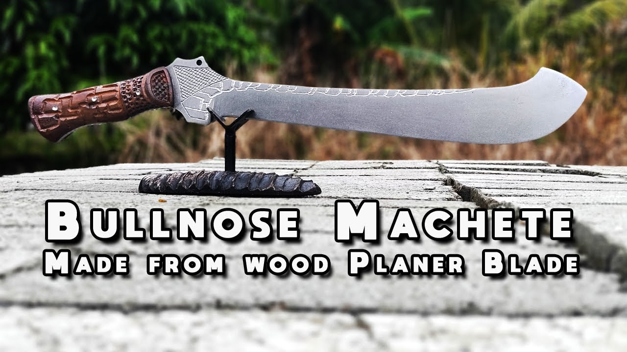 ♻️ Making Bullnose Machete from Wood Planer Blade | Cara Buat Parang Bullnose