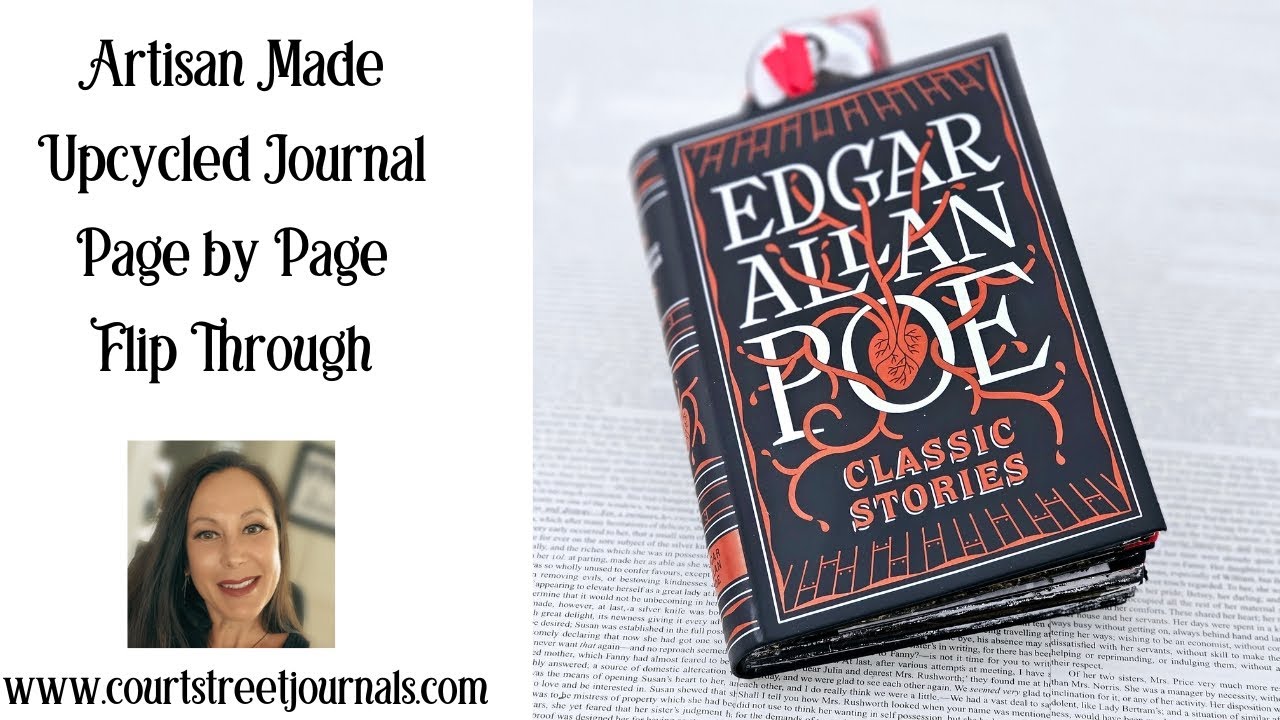 Full Flip Through of Poe Themed Artisan Made Journal