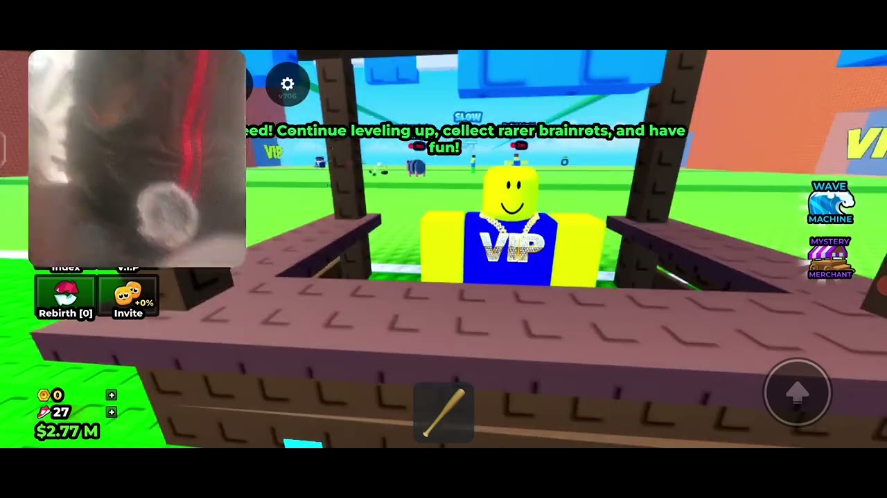 I played escape tsunami for brainrot with my first face came