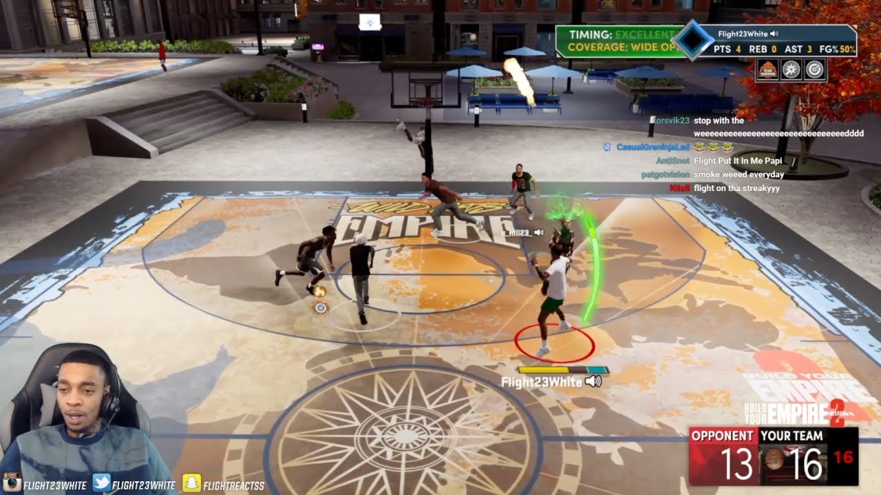 FlightReacts 1st Time Playing Next Gen PS5 NBA 2K22 Park & This Happened (10+ GAME STREAK FIREBALL!)