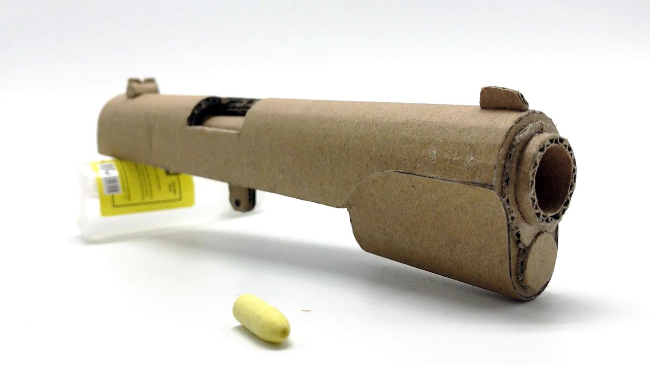 How to make Cardboard Colt M1911 that shoots Part 2 - Slide (the new version)