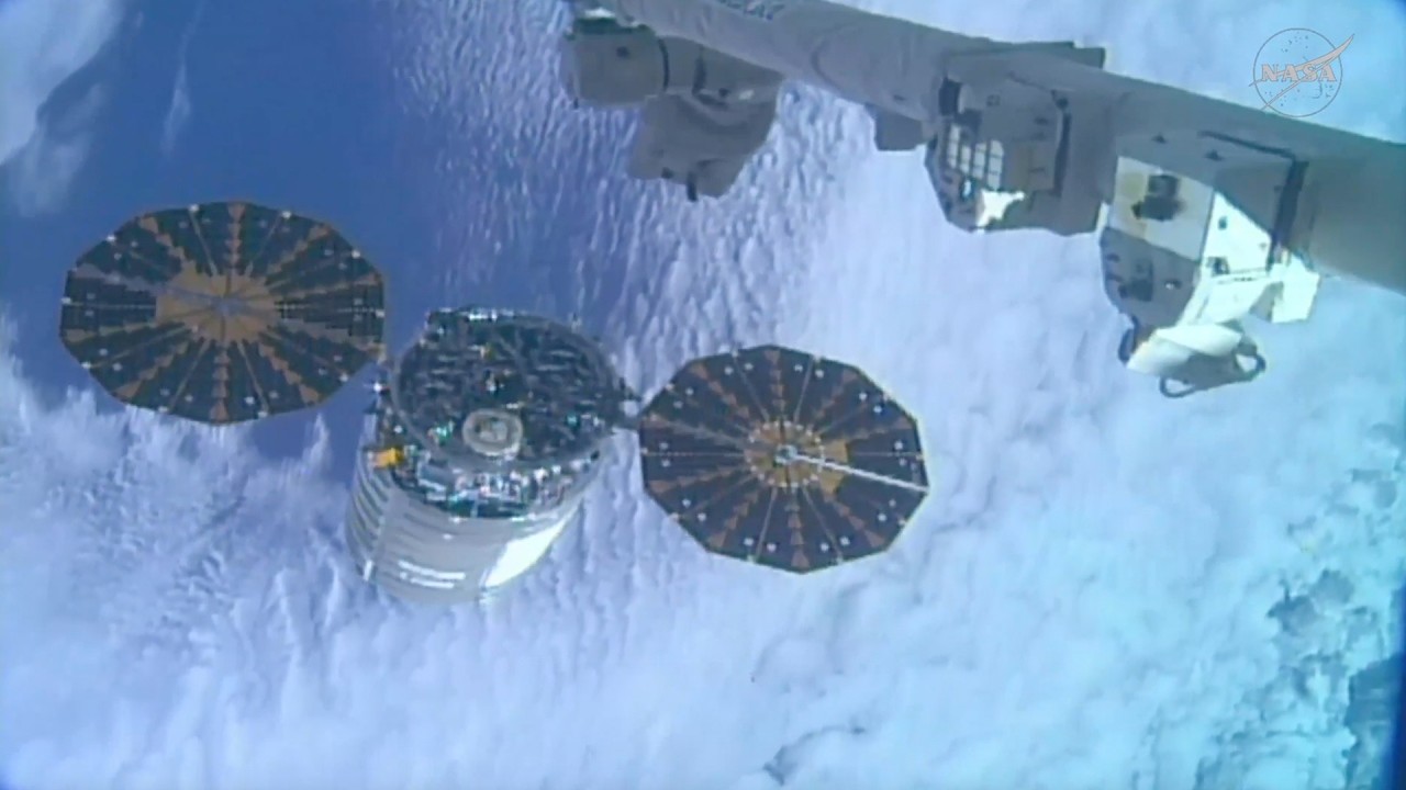 Watch the 1st 'Cygnus XL' cargo spacecraft depart the ISS after undocking