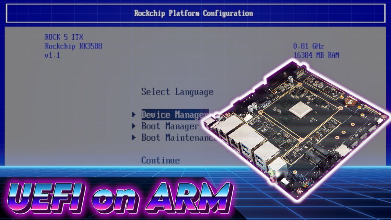 ROCK 5 ITX+ получает UEFI: ARM, который ощущается как настольный компьютер