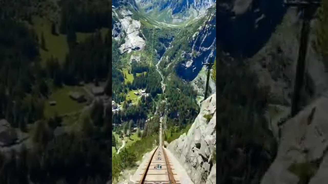 Insane ride in Gelmerbahn canton Bern, Switzerland