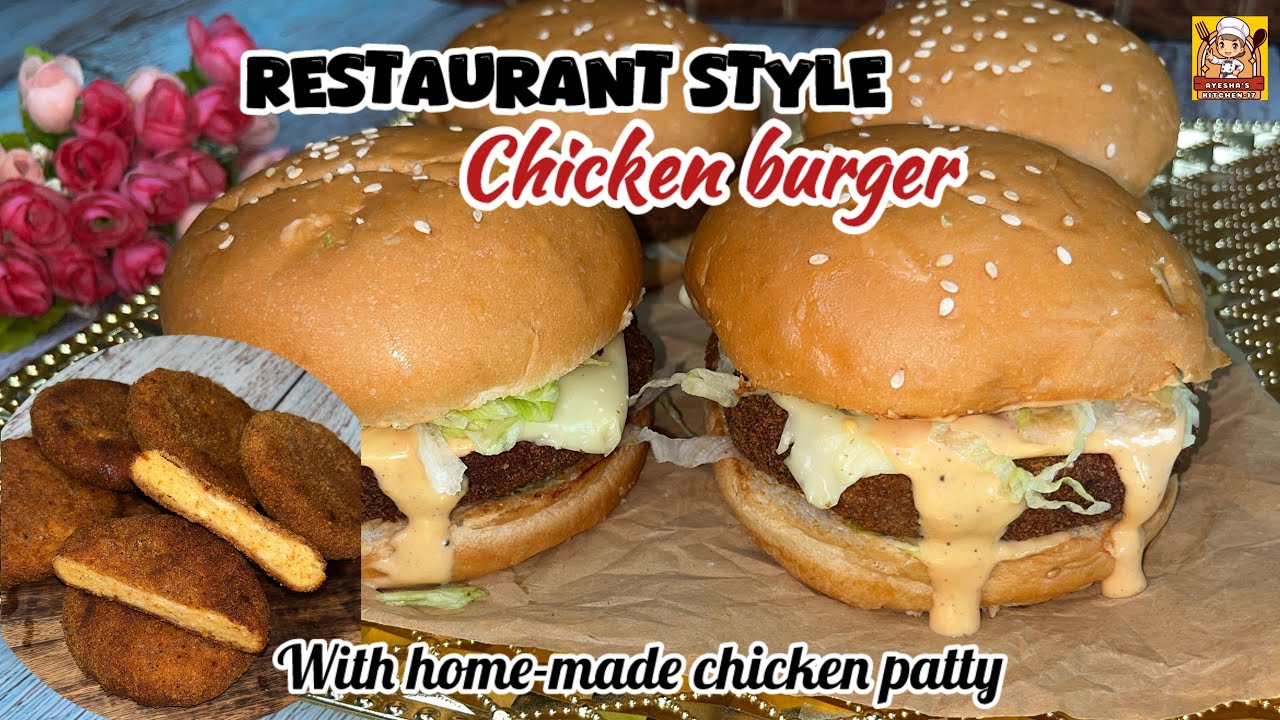 Restaurant Jana Bhool Jaoge, Jab Yeh chicken burger ghar Par Banoge @ayeshaskitchen-17
