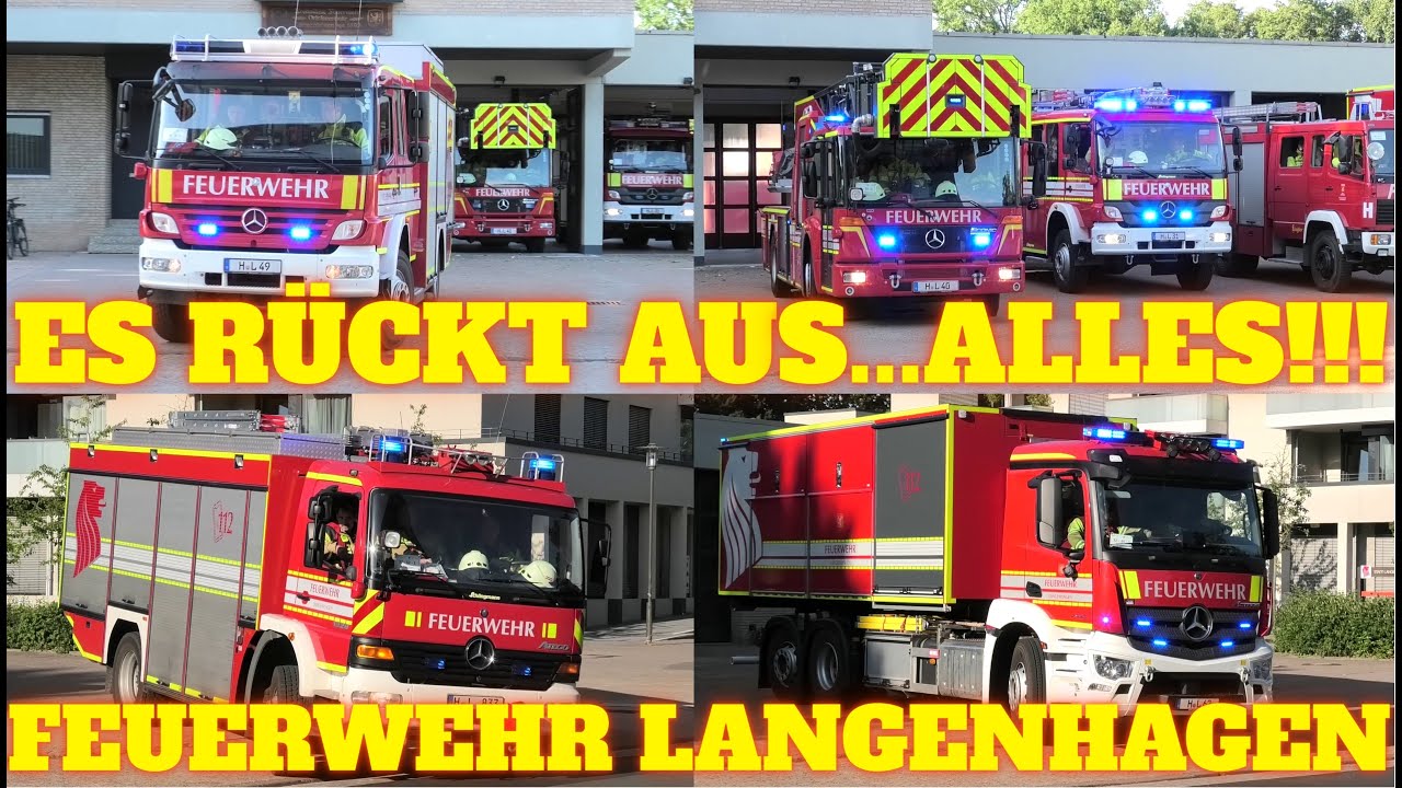[ES RÜCKT AUS...ALLES!] FULL HOUSE RESPONDING FEUERWEHR LANGENHAGEN - LÖSCHZUG + WLF + BEINAHEUNFALL