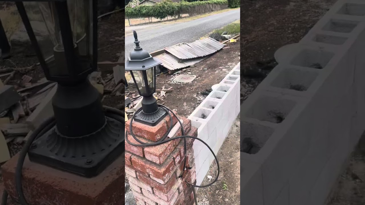 DAMTITE Surface Bonding Cement Fiberwall Low Fence / Garden Wall Dry Stack Halfway Through