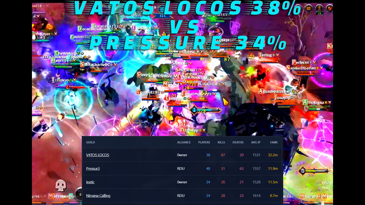 Vatos Locos+Ally 38% против Pressure+Ally 34% / ZvZ Pov Caller / ALBION ONLINE PVP 🔥