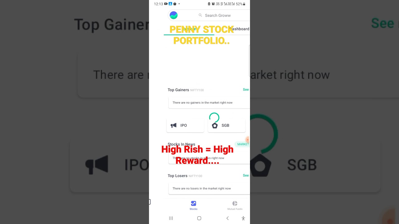Penny Stock Portfolio High risk High return....
