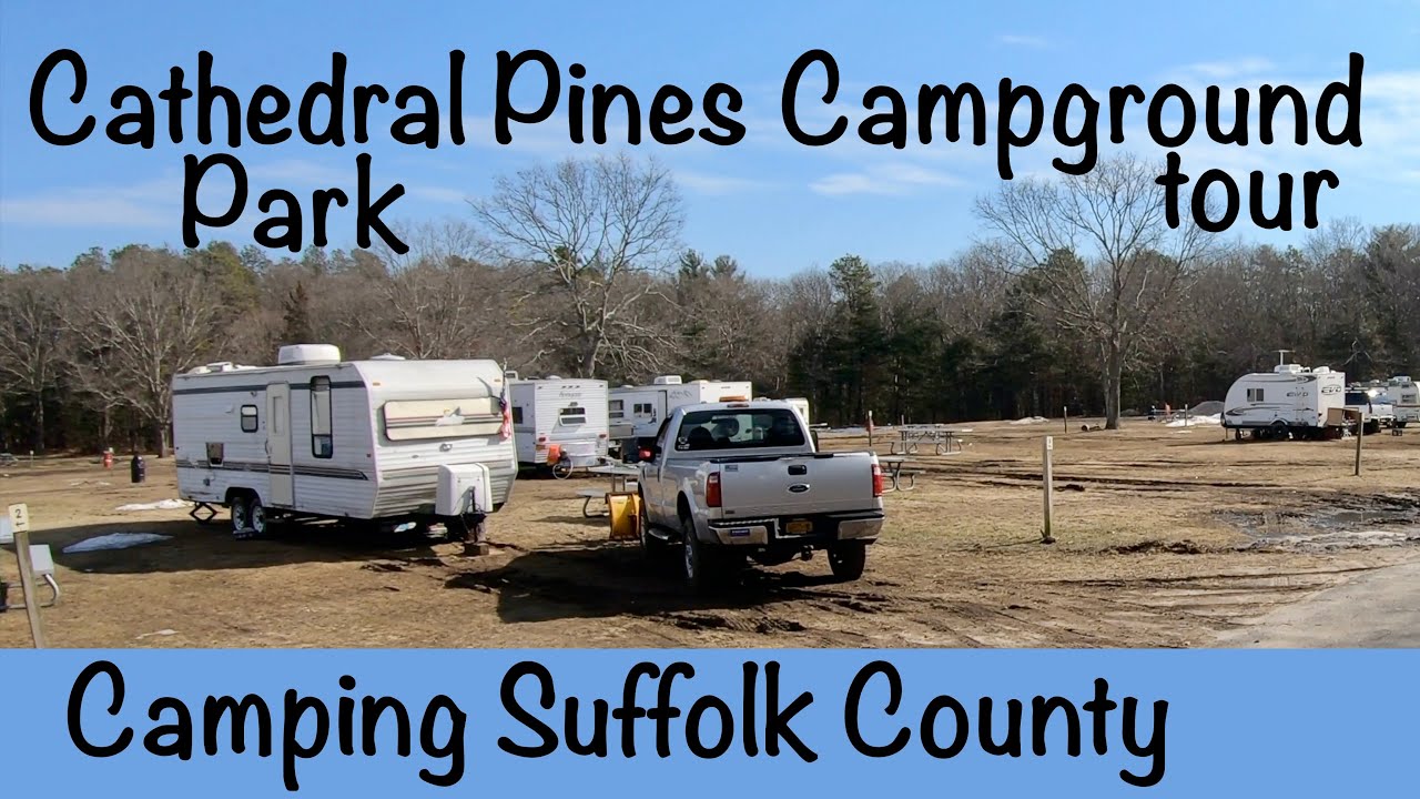CATHEDRAL PINES County Park Campground Tour R.V. Camping Long Island,  N.Y.  Mountain Biking trails.
