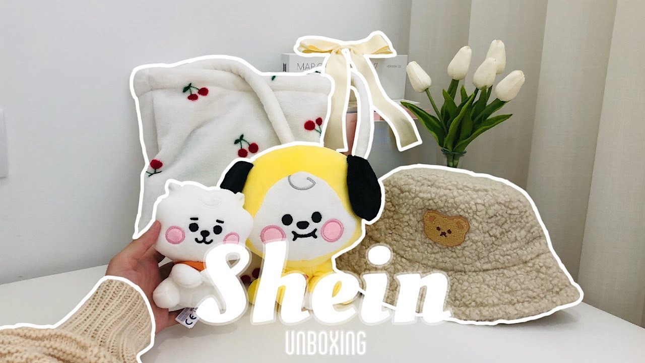 shein unboxing 👒  +  bt21 plushies 🧸  (links in desc)