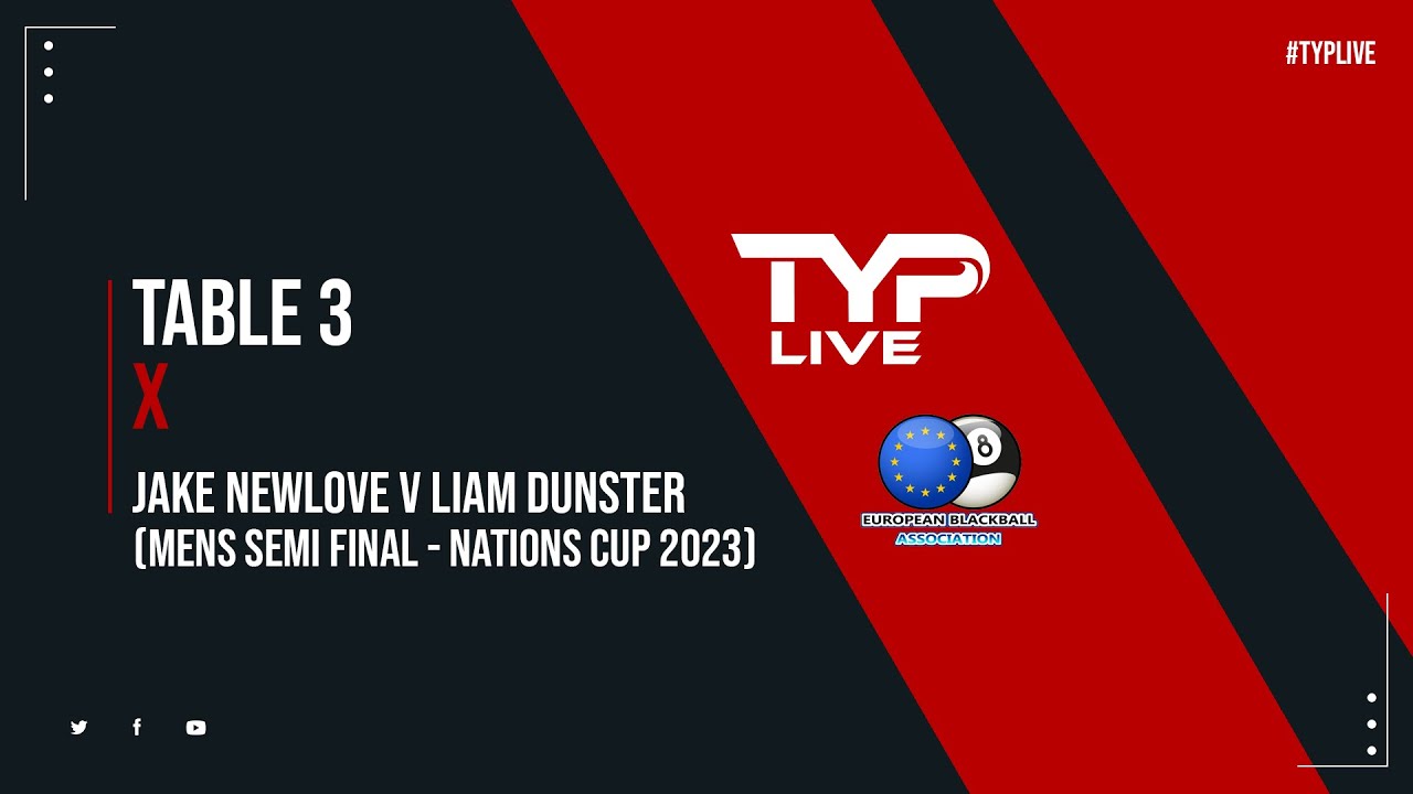Jake Newlove v Liam Dunster Mens Semi Final |  Nations Cup of Pool 2023 | Bridlington Spa