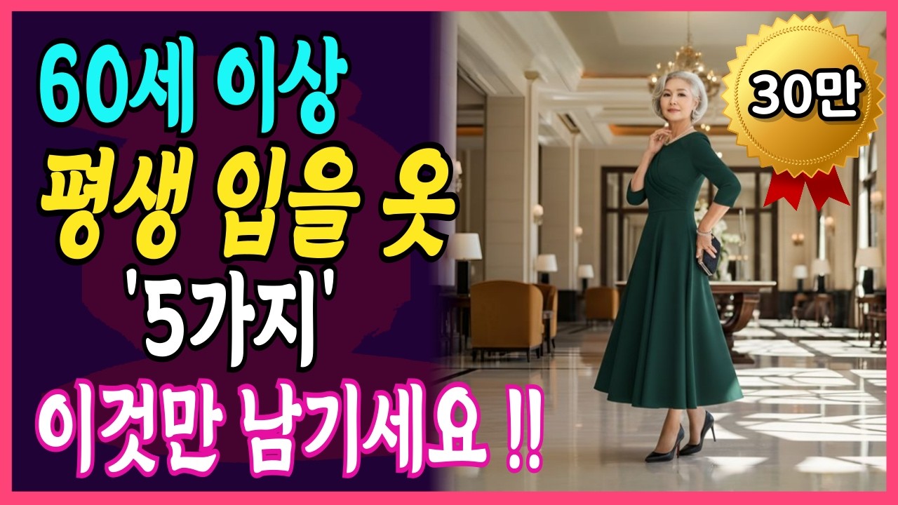 시니어 필수 옷 5가지. 평생 입을 옷 딱 5가지만 남기세요I 시니어패션 I 중장년패션 I 60대 패션 I 70대 패션